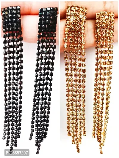 Multicoloured Alloy  Drop Earrings Earrings For Women Pack Of 2