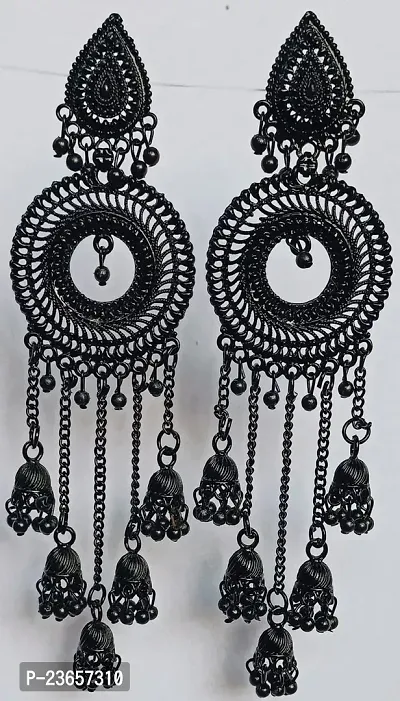 Black Alloy  Drop Earrings Earrings For Women-thumb0