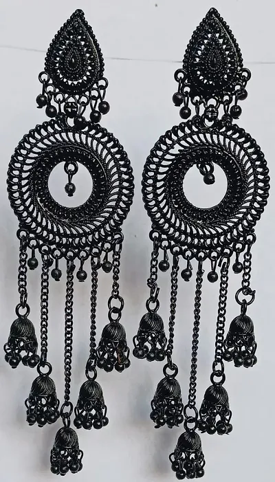 Partywear Metal Drop Earrings