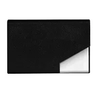 SachiCollecte Black Small Pocket Sized Metal ID, Card Holder With Magnetic Shut Button for Men  Women WL602-thumb1