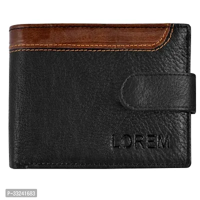 Designer Black-Brown Dual Color Bi-Fold Faux Leather 5 ATM Card Slots Wallet For Men-thumb2