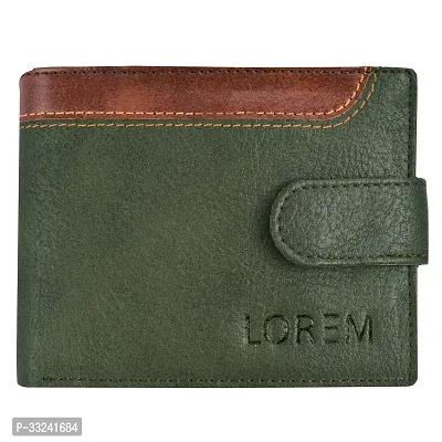 Designer Green-Brown Dual Color Bi-Fold Faux Leather 5 ATM Card Slots Wallet For Men-thumb2