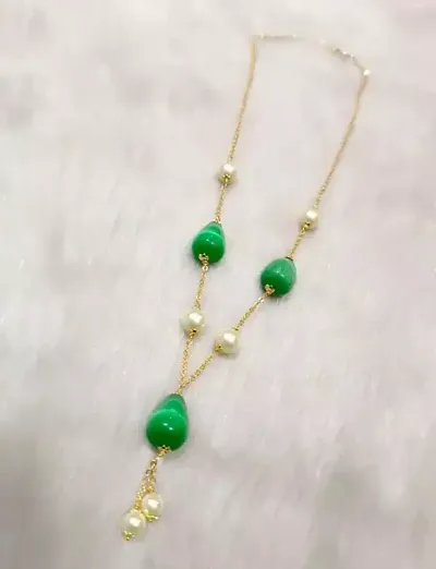 Stylish Alloy Open Pearl Chains For Women