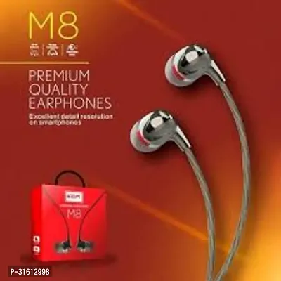 KDM ORIGINAL M-8 Earphone with Mic (Clear)-thumb0