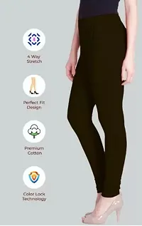 Classic Cotton Lycra Solid Leggings For Women-thumb1