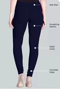 Classic Cotton Lycra Solid Leggings For Women-thumb2