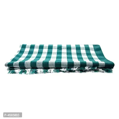 Stylish Multicoloured Cotton Handloom Striped Bath Towels-thumb0