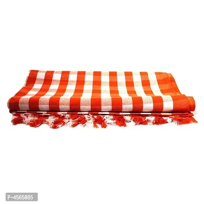 Stylish Multicoloured Cotton Handloom Striped Bath Towels-thumb0