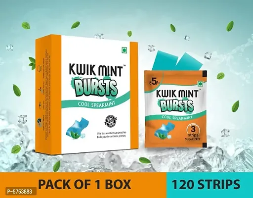 KWIK MINT INSTANT ACTION MOUTH FRESHENER SPEARMINT STRIPS-thumb0
