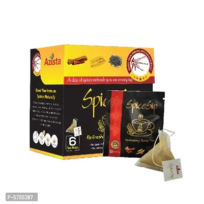 Spice Sip - Natural Immunity Booster Wellness Tea for All Adults Kids - Turmeric Cinnamon Black Pepper Spices - Pack of 5 (30 Tea Bags)