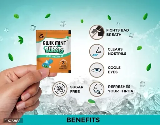 KWIK MINT INSTANT ACTION MOUTH FRESHENER SPEARMINT STRIPS-thumb2