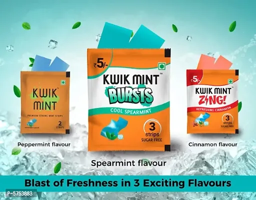 KWIK MINT INSTANT ACTION MOUTH FRESHENER SPEARMINT STRIPS-thumb5