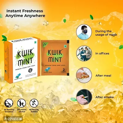Kwik Mint Cool Mouth Freshener Strips - 176 Strips - Pack of 2-thumb5