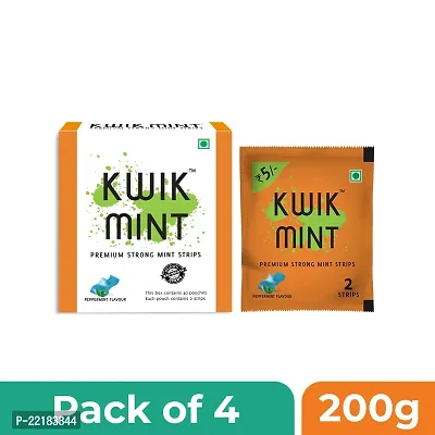 Kwik Mint Cool Mouth Freshener Strips - 352 Strips - Pack of 4