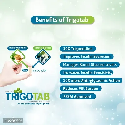 Trigotab Fenugreek Seed Extract Powder Tablets for Diabetes - 60 Tablets (Pack of 1)-thumb5
