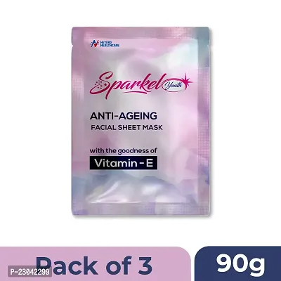 Sparkel Youth - Anti-Aging Face Sheet Mask - Pack of 3