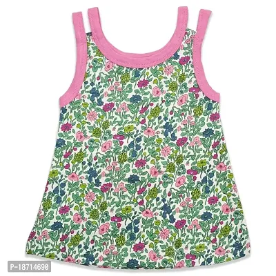 Born Babies Baby Girls Frock Cotton Printed Kids Dress Knee-Length Fit and Flare