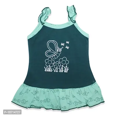 Baby Girls Frock Cotton Embroider Sleeveless Kids Dress Knee-Length Fit and Flare