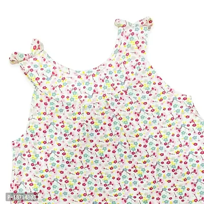 Baby Girls Floral Print Frock Cotton Sleeveless Knee Length Frocks for Baby Girl-thumb3