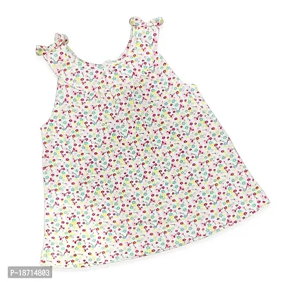 Baby Girls Floral Print Frock Cotton Sleeveless Knee Length Frocks for Baby Girl-thumb2