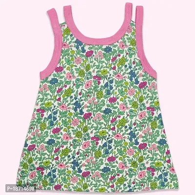 Born Babies Baby Girls Frock Cotton Printed Kids Dress Knee-Length Fit and Flare-thumb2