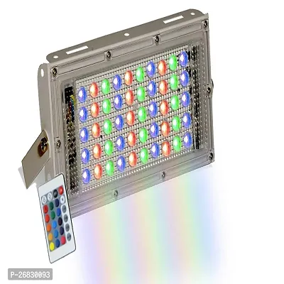 Daybetter 50 Watt Rgb Slim Ip65 Metalled Flood Outdoor Light Multicolour Waterproof Brick Light Multi With Remote-thumb0