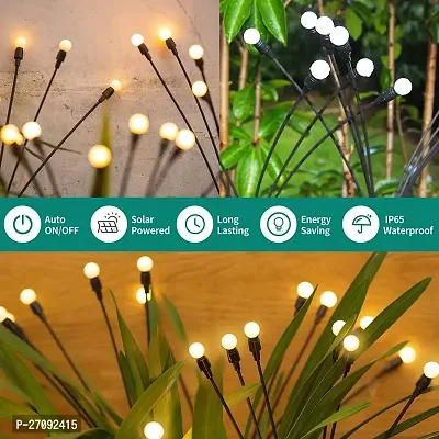 Decorative 8 Led Balls Solar Lights - Starburst Swaying Solar Garden Light, Warm Garden Light-thumb4