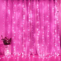 DAYBETTER 15 Meter LED Decorative Pixel Led String/Rice Light | 36 Feet Single Colour Diwali Still Led Ladi String Light for Home Decor, Christmas, Diwali and Festive Decoration Power Pixel (Pink)-thumb1
