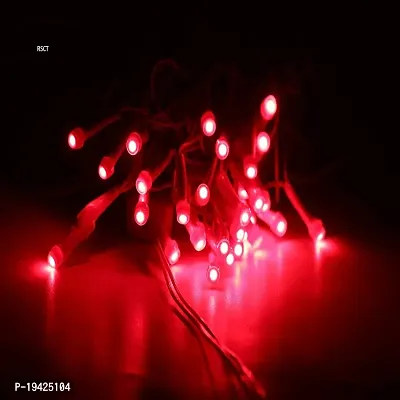 DAYBETTER 15 Meter LED Decorative Pixel Led String/Rice Light | 36 Feet Single Colour Diwali Still Led Ladi String Light for Home Decor, Christmas, Diwali and Festive Decoration Power Pixel (Red)