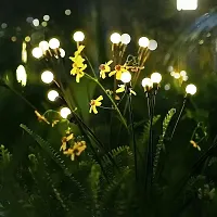 Decorative 8 Led Balls Solar Lights - Starburst Swaying Solar Garden Light, Warm Garden Light-thumb4