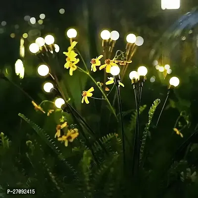 Decorative 8 Led Balls Solar Lights - Starburst Swaying Solar Garden Light, Warm Garden Light-thumb5