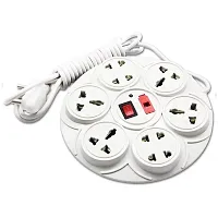 Daybetter 8+1 Round Extension Board With 2 Meter Cord Length 8  Socket Extension Boards White, 3.5 M-thumb1