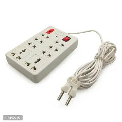 RSCT (8+1) Wall Mini Extension Cord with 6 AMP for Indian Sockets , Master Switch Indicator , LED, Extension Board