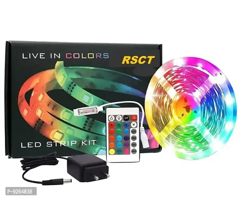 RSCT Led Strip Lights Kit Color Changing 5050 RGB 300 LEDs Light Strips with 16 Color for Bedroom, Home, DIY Decorati (5 Meter) (Led Strip)