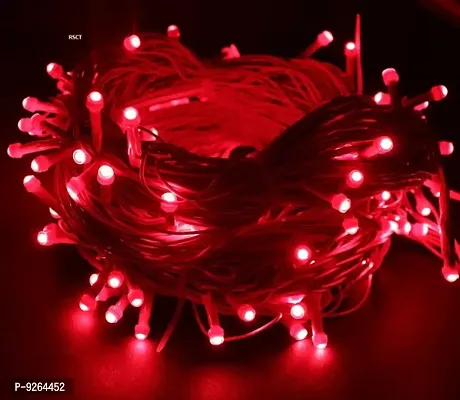 RSCT 15 Meter LED Decorative Pixel Led String/Rice Light | 36 Feet Single Colour Diwali Still Led Ladi String Light for Home Decor, Christmas, Diwali and Festive Decoration Power Pixel (Red)-thumb0