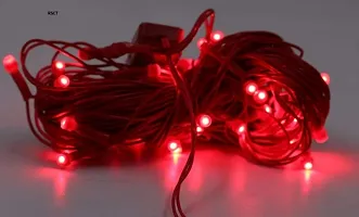 RSCT 15 Meter LED Decorative Pixel Led String/Rice Light | 36 Feet Single Colour Diwali Still Led Ladi String Light for Home Decor, Christmas, Diwali and Festive Decoration Power Pixel (Red)-thumb1