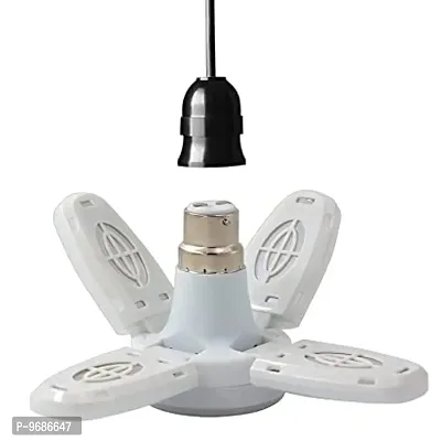 RSCT LED Bulb Lamp B22 Foldable Light, 25W 4-Leaf Fan Blade Bright LED Bulb with Angle Adjustable Home Ceiling Lights, AC160-265V, Home Decorati