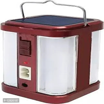 RSCT 4 Tubes 360 Degree Hi-Bright Lantern With Solar And Rechargeable Emergency Light (Golden, Plastic,
