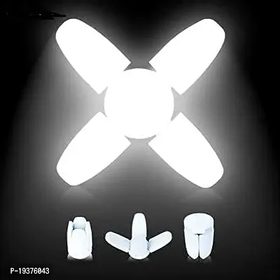 RSCT LED Bulb Lamp B22 Foldable Light, 25W 4-Leaf Fan Blade Bright LED Bulb with Angle Adjustable Home Ceiling Lights, AC160-265V, Home Decorati-thumb0