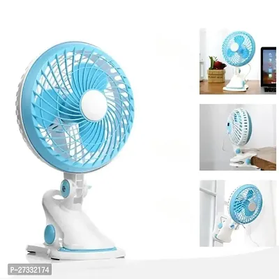 Mini Clip fan Rechargeable with 3 speed adjustable Table fan 360 degree rotation for Home, Office, Car, Kichen (Color May Change)