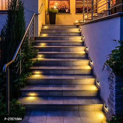 Solar Deck Lights Outdoor,Solar Step Lights Waterproof Led Solar Warm Lights for Outdoor Stairs(Pack of 4Pcs)-thumb2
