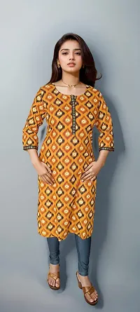 Stylish Viscose Printed A-Line Kurtis