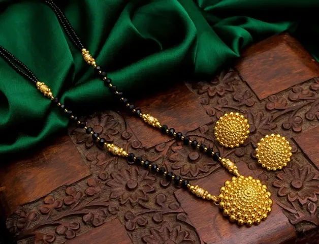 Trendy Attractive Alloy Mangalsutra with Earrings