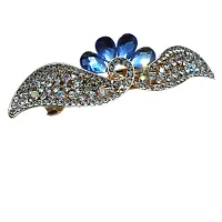 Combo of 2 Fancy Metallic Hair Pins Multi Colored Stones Studded Designer & Stylish-thumb1