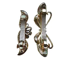 Combo of 2 Fancy Metallic Hair Pins Multi Colored Stones Studded Designer & Stylish-thumb3