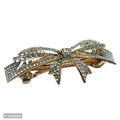 Combo of 2 Metallic Hair Pins Very Beautiful Multi Colored Stones Studded Designer & Stylish-thumb3