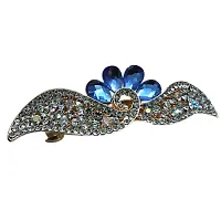 Combo of 2 Metallic Hair Pins Very Beautiful Multi Colored Stones Studded Designer & Stylish-thumb1