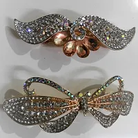 2 Colored Metallic Hair Pins Very Beautiful Multi Colored-thumb4