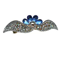 Combo of 2 Fancy Metallic Hair Pins Multi Colored Stones Studded Beautiful-thumb2