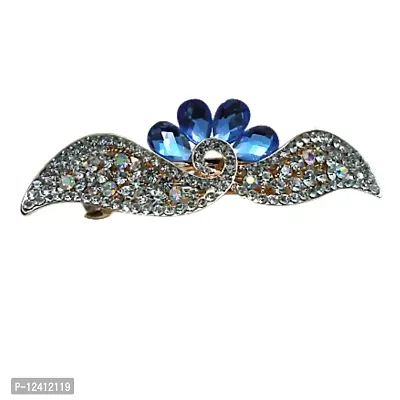 Combo of 2 Fancy Metallic Hair Pins Multi Colored Stones Studded Beautiful-thumb3